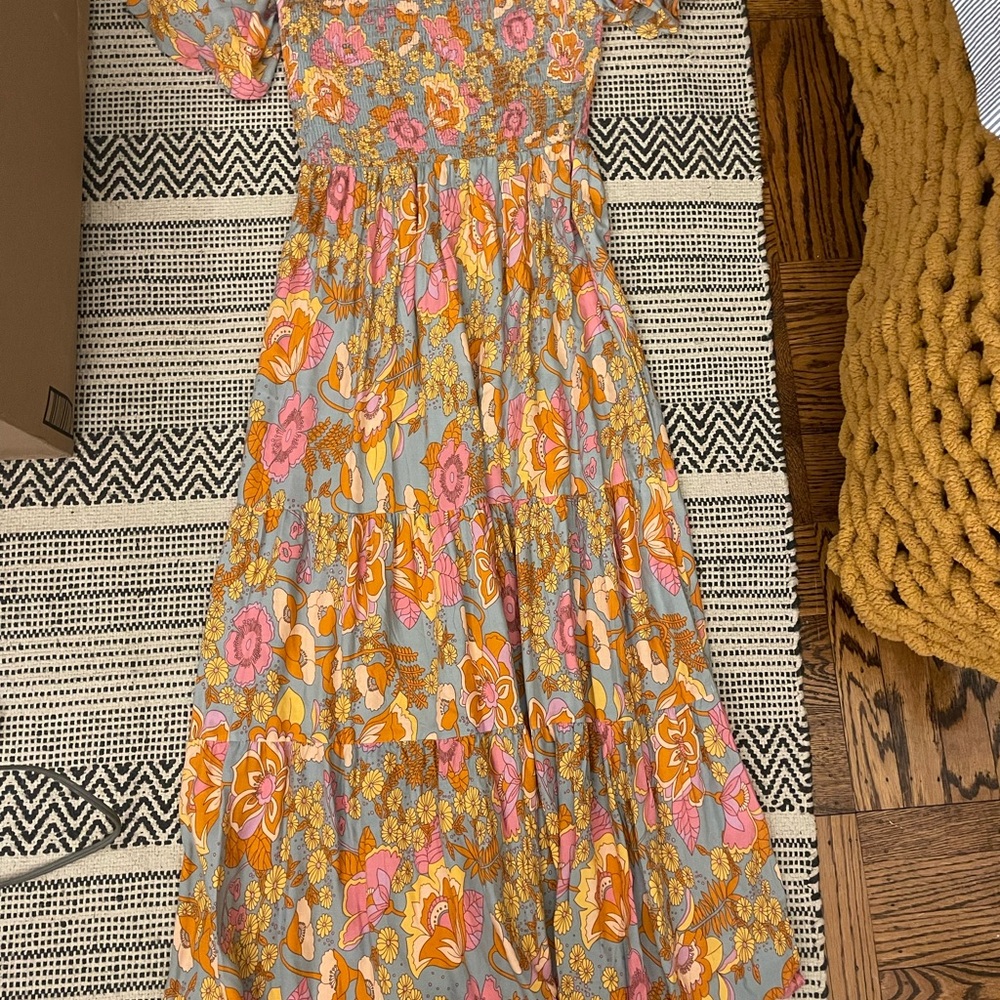 Floral Maxi Dress with Sleeves
